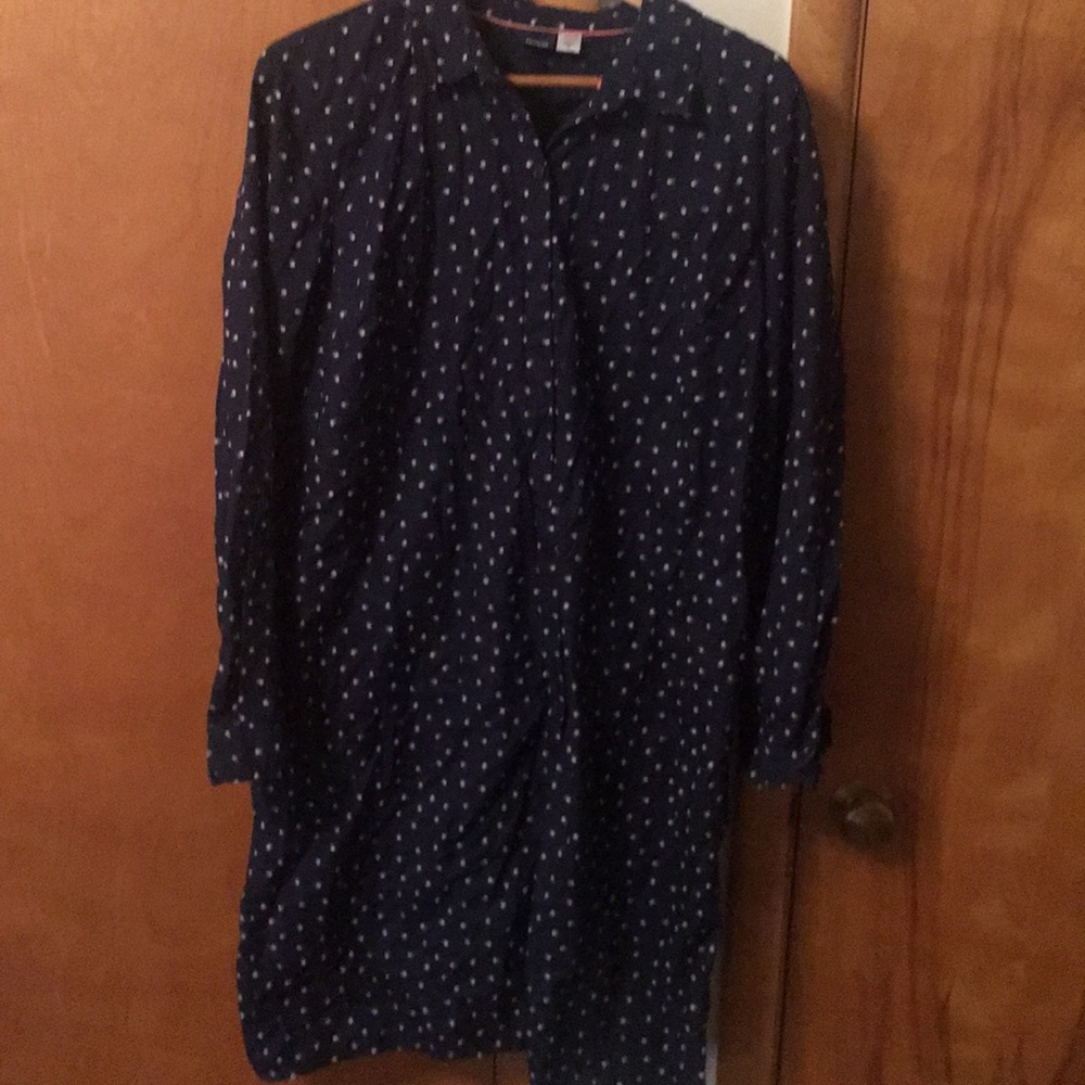 Navy shirt dress